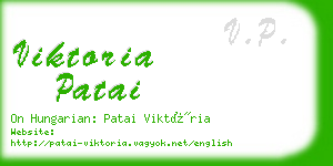 viktoria patai business card